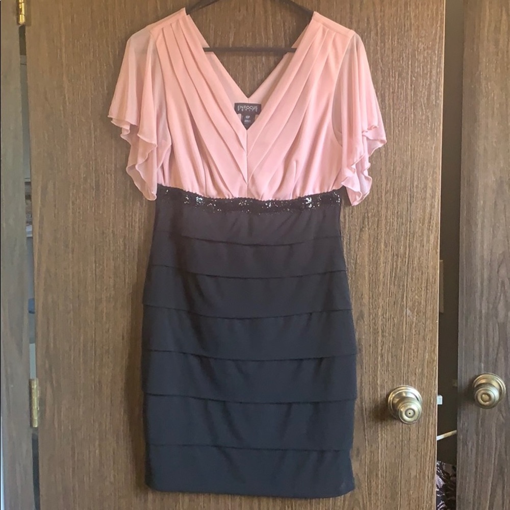 Black and pink dress